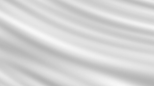 white flag smooth silk fabric wave animation