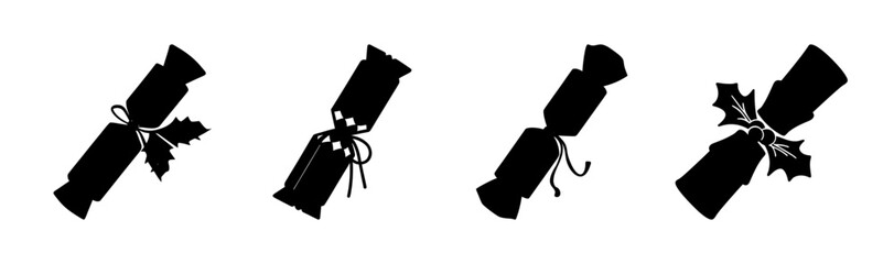 Festive christmas cracker vector illustration icon festive celebration