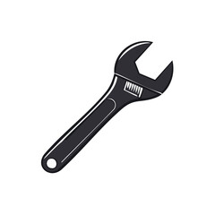 Obraz premium Adjustable wrench illustration graphic tool for repair work and mechanic service
