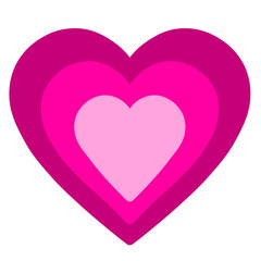 pink heart on white background