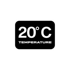 Temperature degrees celsius sign vector template