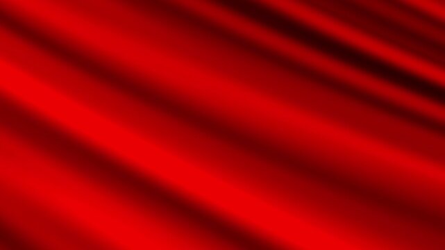 red flag smooth silk fabric wave animation