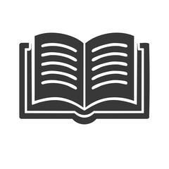 Open book filled with knowledge flat design, literature illustration graphic element