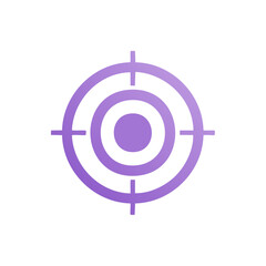 Purple Target Symbol Crosshair Icon Aim Goal Focus Precision Strategy