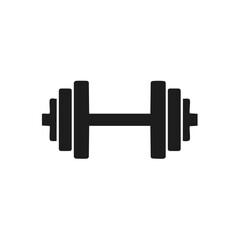 Weight Training Barbell Icon Vector Silhouette for Fitness Illustration