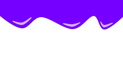 Wavy Purple Drip Border in Flat Vector Style