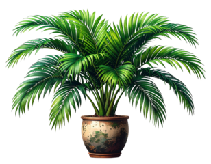 palm tree isolated on white