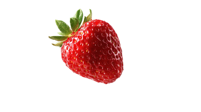 Fresh strawberry with spiral splash juice