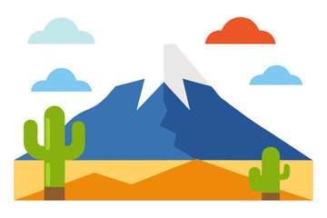 vector illustration of a desert landscape