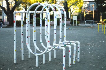 rare playground equipment in Japanese park
