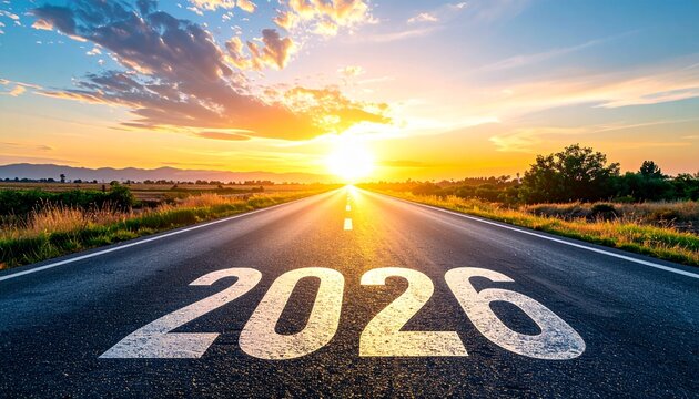 2026 goals and motivation under glowing sunrise