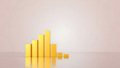 A vibrant 3D business graph with an up arrow symbolizes financial market growth and success