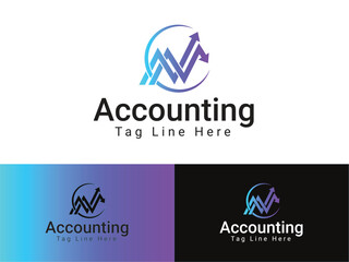 Professional Accountant Logo, Financial Accountant Logo Design, Clean Business Identity Concept