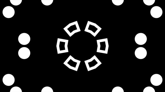 abstract black white kaleidoscope  background