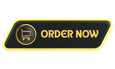 Premium Golden Black Order Now Button