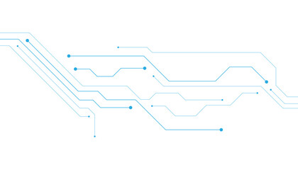 High technology concept with circuit board texture on white background. Digital motherboard design