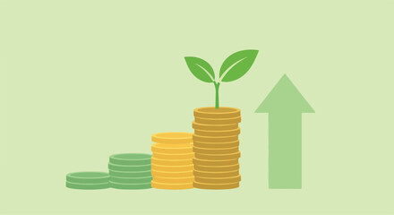 Money Growing A Visual Guide to Financial Growth and Investment Strategy, illustrated with money and plants