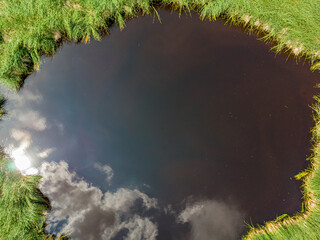 Aerial photo of Malheur Maar, Diamond creters loop, Central Oregon.