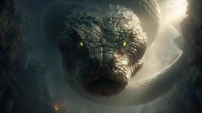 An evil ancient giant python