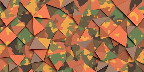Abstract geometric shapes forming disruptive camouflage pattern,  illustration,  military