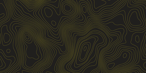 Abstract geometric pattern with dark green and black organic shapes and lines isolated on black background