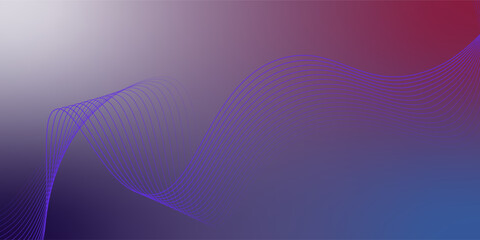 Premium Blue purple red gradient mesh abstract background with wavy blended lines nice for porject