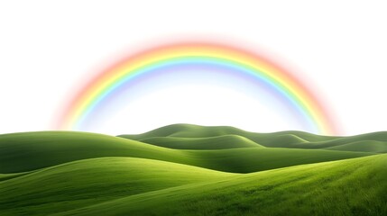 Obraz premium Rainbow Over Hills Icon 