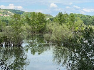 Ore&scaron;je Lake or artificial lake Oresje (Zagreb County, Croatia) - Oresje-See oder k&uuml;nstlicher See Oresje (Kroatien) - Umjetno jezero Ore&scaron;je (Sveta Nedelja, Hrvatska)