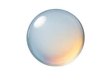 Clear shiny bubble water drop with colorful reflection