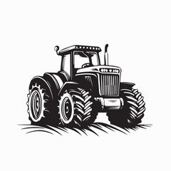 Heavy Equipment Machine Tractor Vector Illustration on white background