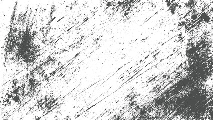 Rough textured grunge background with dark gray splatters and streaks on white vector