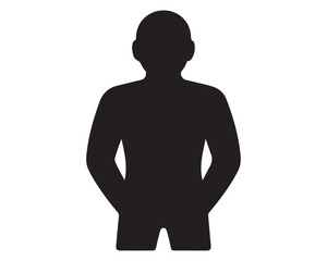 silhouette of a man in white