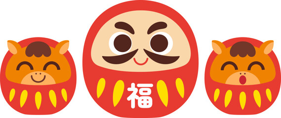 馬だるまとだるま