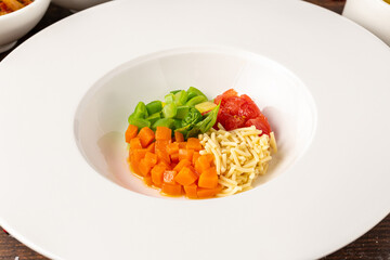 Minestra di verdure, a traditional Italian vegetable soup made with celery and other vegetables