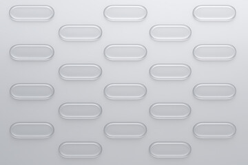 Shiny metallic seamless vector oval pattern with gradient glossy 3D texture for web design and button elements