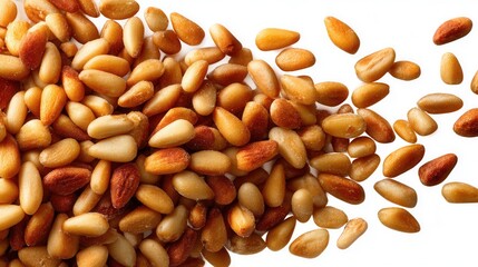 Pine nut on plain background