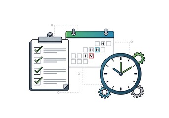 Master your workflow with this dynamic visual representing task completion, scheduling, and efficient time management for ultimate productivity success.