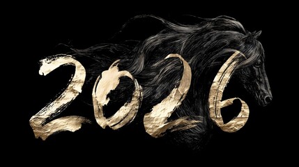 2026 Horse Year Golden Design