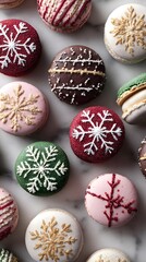 Festive Snowflake Macarons - A Sweet Winter Treat