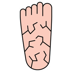 Cracked foot icon