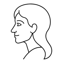 vector lineart of a woman