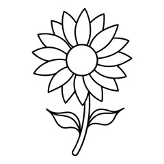 vector illustration of a sunflower