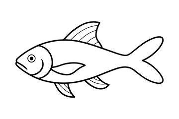 fish lineart vector illustration