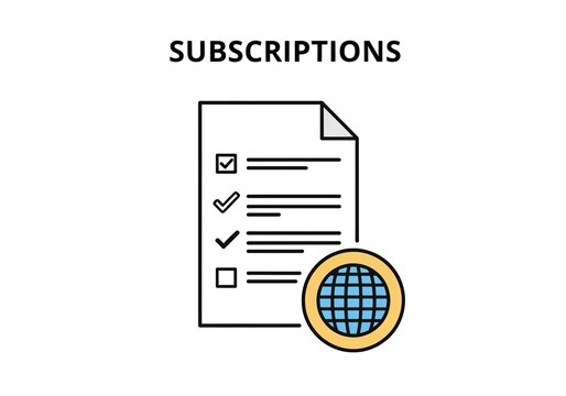 Streamline your business operations with this modern icon representing global subscriptions and managed services for effortless organization and efficiency