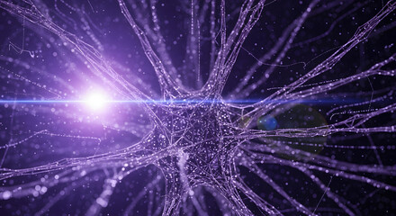 Neural Network Light Vol. 31 &ndash; Abstract AI Synapse Connection Background