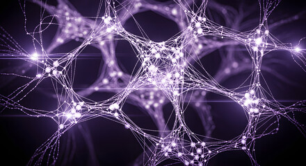 Neural Network Light Vol. 19 – Abstract AI Synapse Connection Background