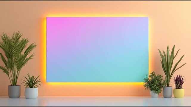 minimal modular studio with movable LED panels