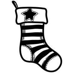 Christmas Sock Doodle Cute