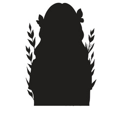 silhouette of a girl
