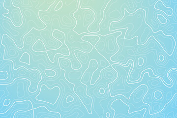 Abstract topographical map background with contour lines, ideal for geography and cartography-themed projects, gradient blue color